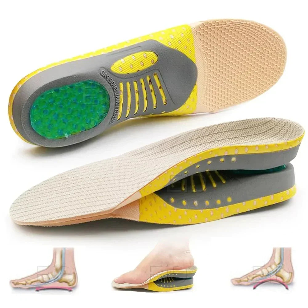 Gel EVA Hardloop Inlegzolen met Voetboogsteun - Demping & Hielkom - Maat 35-45