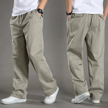 RelaxMove Herenbroek met Elastische Taille en Rechte Pijp