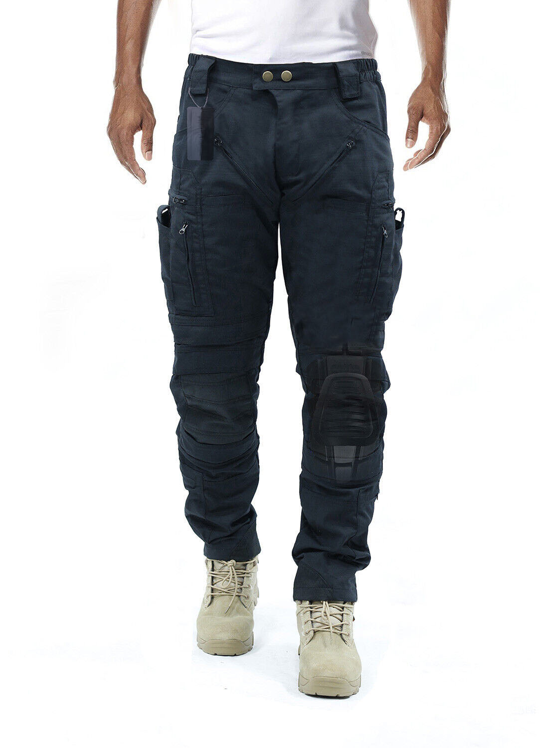 Heren Cargo Broek - Praktische Kniebescherming - Met Extra Vakken - Voor een Functionele en Comfortabele Look