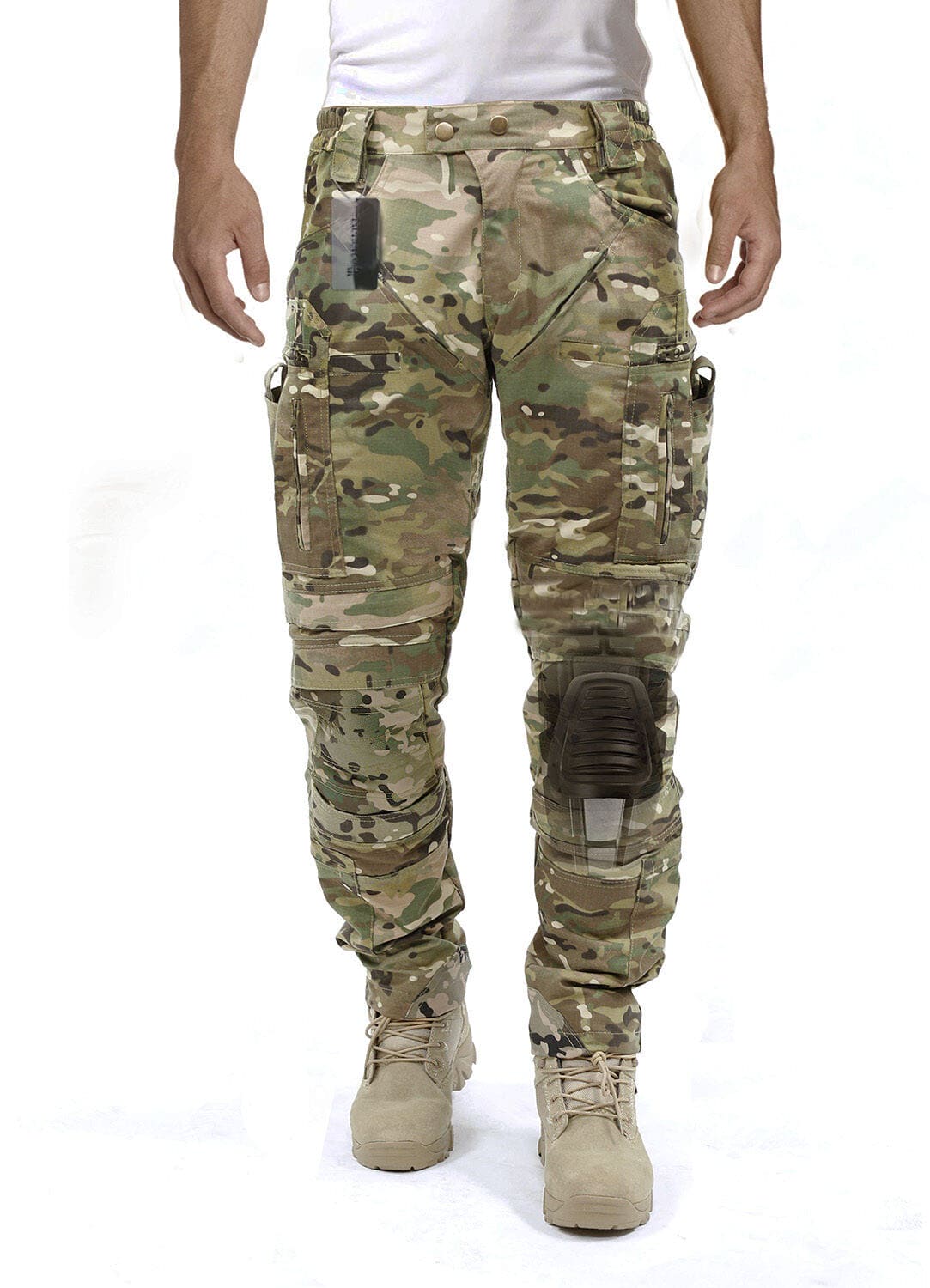 Heren Cargo Broek - Praktische Kniebescherming - Met Extra Vakken - Voor een Functionele en Comfortabele Look