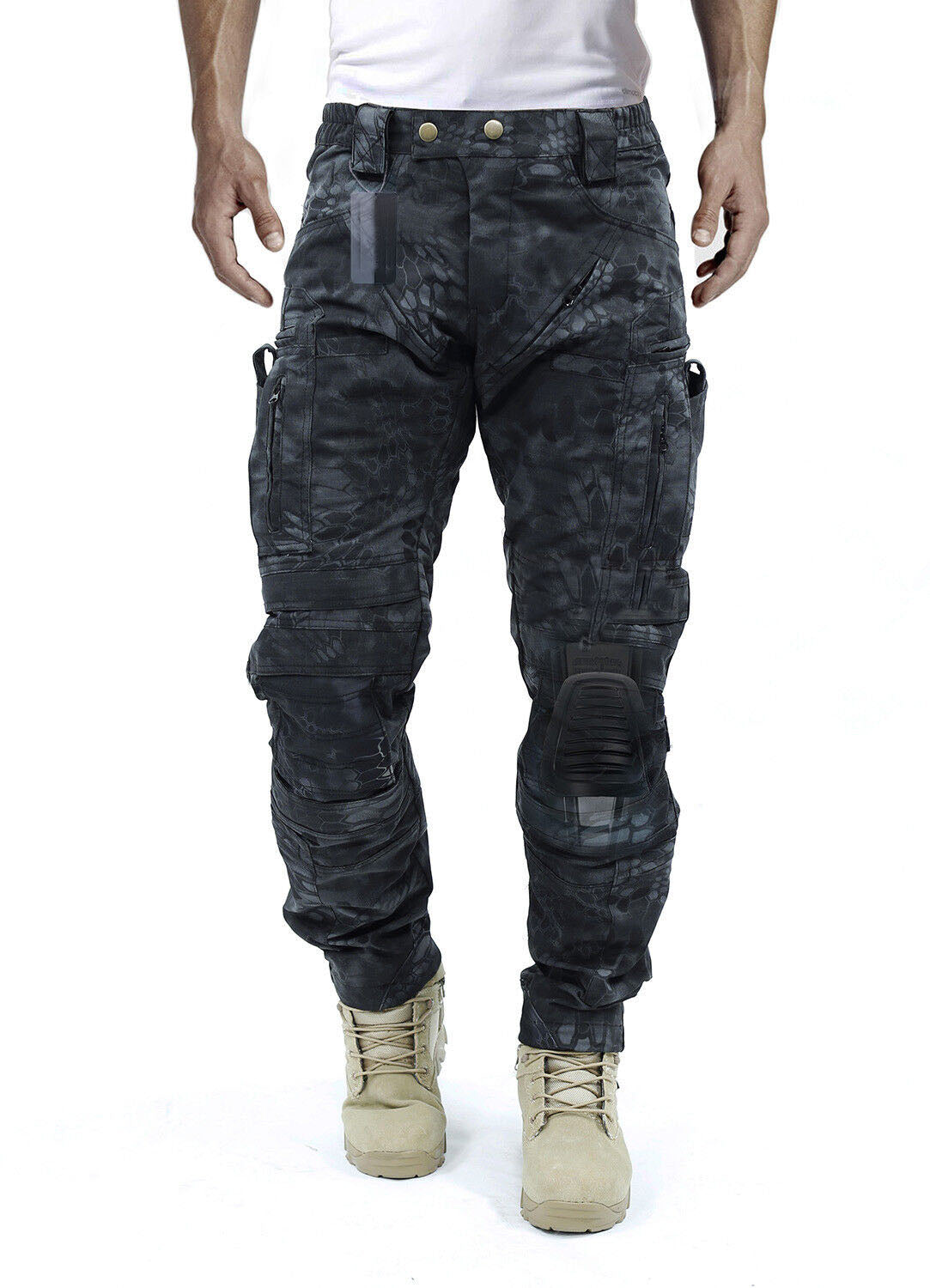 Heren Cargo Broek - Praktische Kniebescherming - Met Extra Vakken - Voor een Functionele en Comfortabele Look