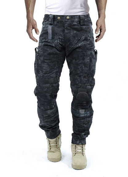 Heren Cargo Broek - Praktische Kniebescherming - Met Extra Vakken - Voor een Functionele en Comfortabele Look