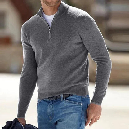 ZachtWarm Men's Cashmere Sweater with Long Sleeves and Timeless Design
