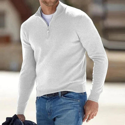 ZachtWarm Men's Cashmere Sweater with Long Sleeves and Timeless Design