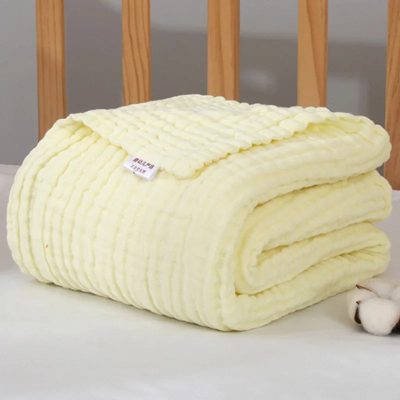 Zeslaags Gaaskatoen Babydeken 105x105cm - Inbakerdoek voor Pasgeborenen tot 3 Jaar