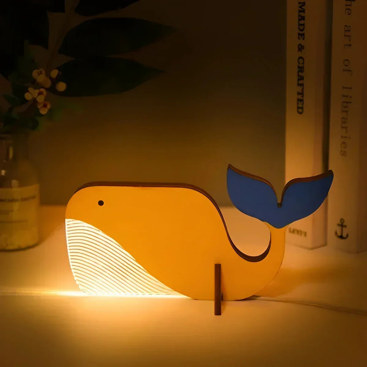 Tafellamp Dieren van Hout WildGlow - Magisch Nachtlicht voor Kinderkamer