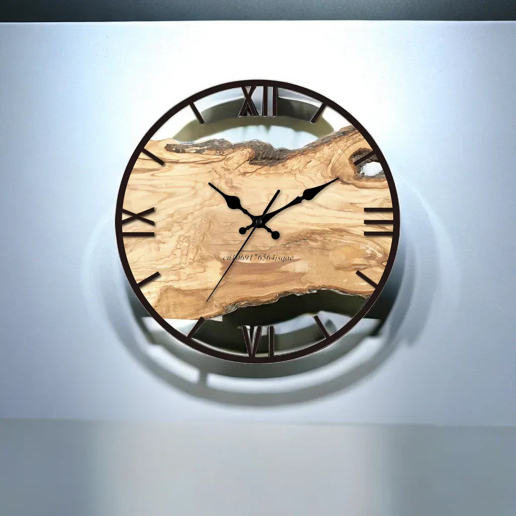 Houten Wandklok | Rustiek Design | Moderne Tijdloze Decoratie