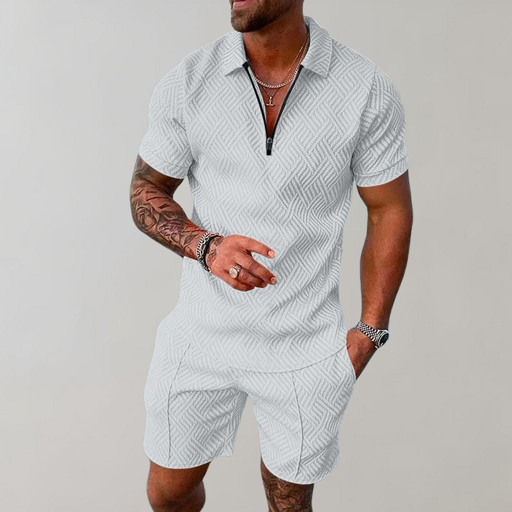 HUGO Zomerset – Stijlvolle Herenset met Polo Shirt en Korte Broek