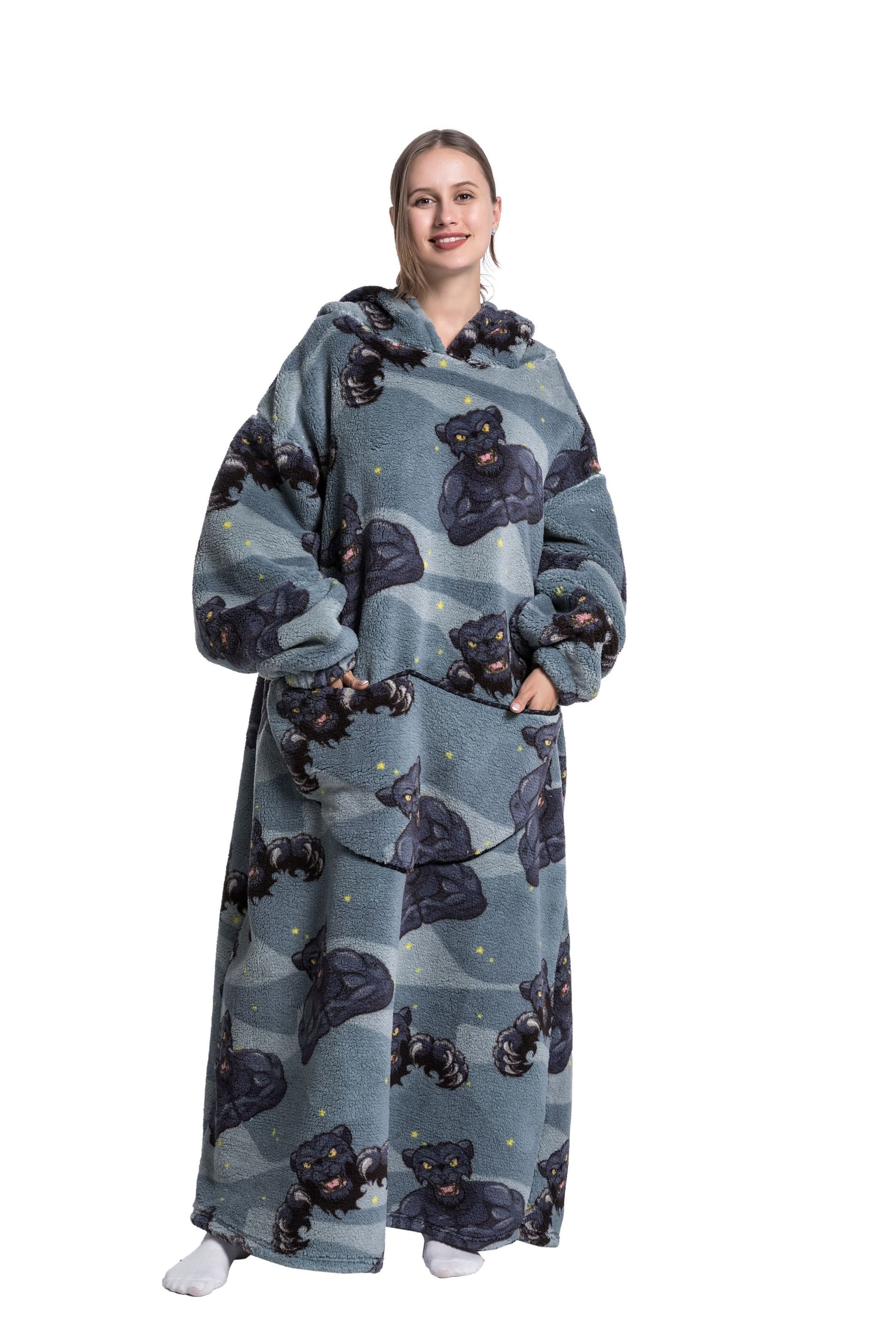 ICEY - Fleece Hoodie Deken Voor De WINTER