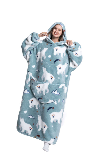 ICEY - Fleece Hoodie Deken Voor De WINTER