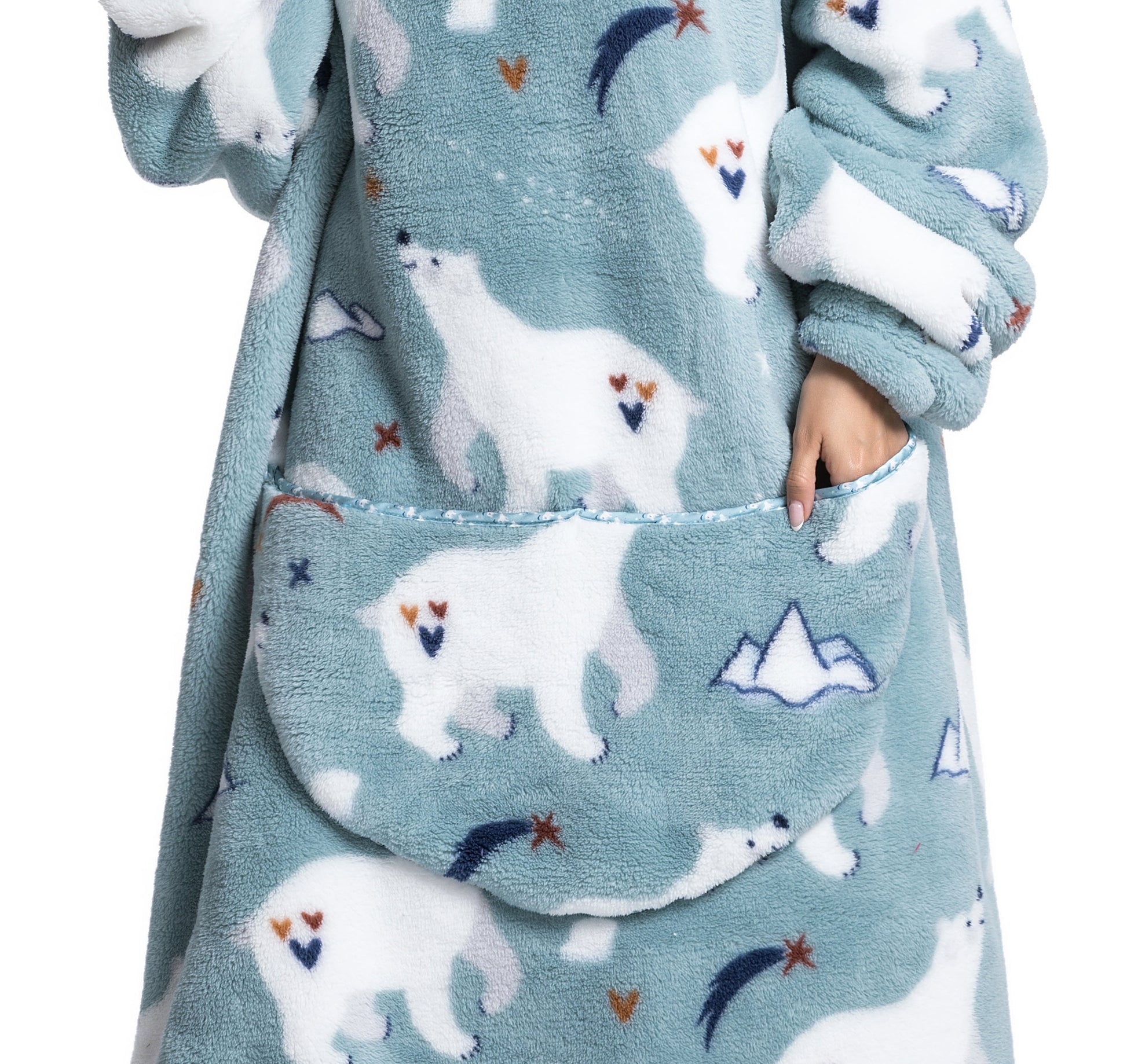 ICEY - Fleece Hoodie Deken Voor De WINTER