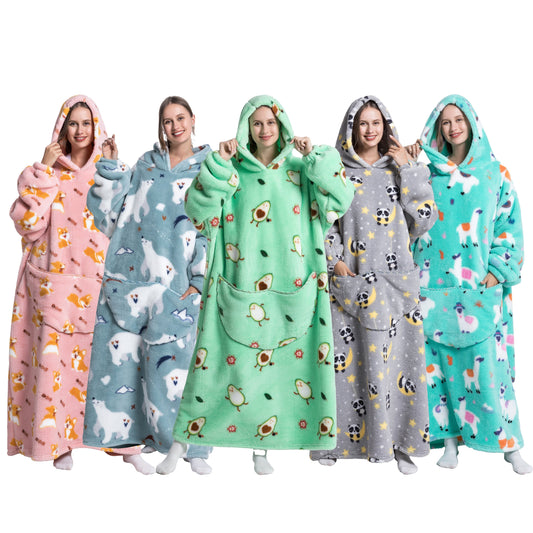 ICEY - Fleece Hoodie Deken Voor De WINTER