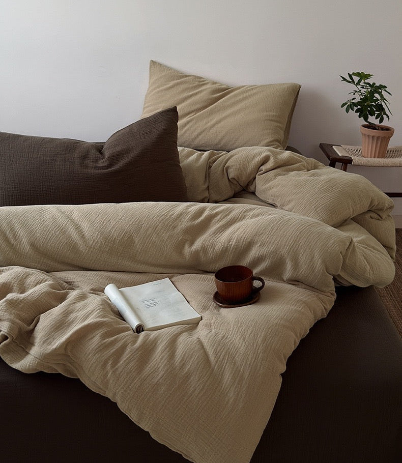 Premium Katoenen Beddengoed Set - 100% Katoen in 3 Maten