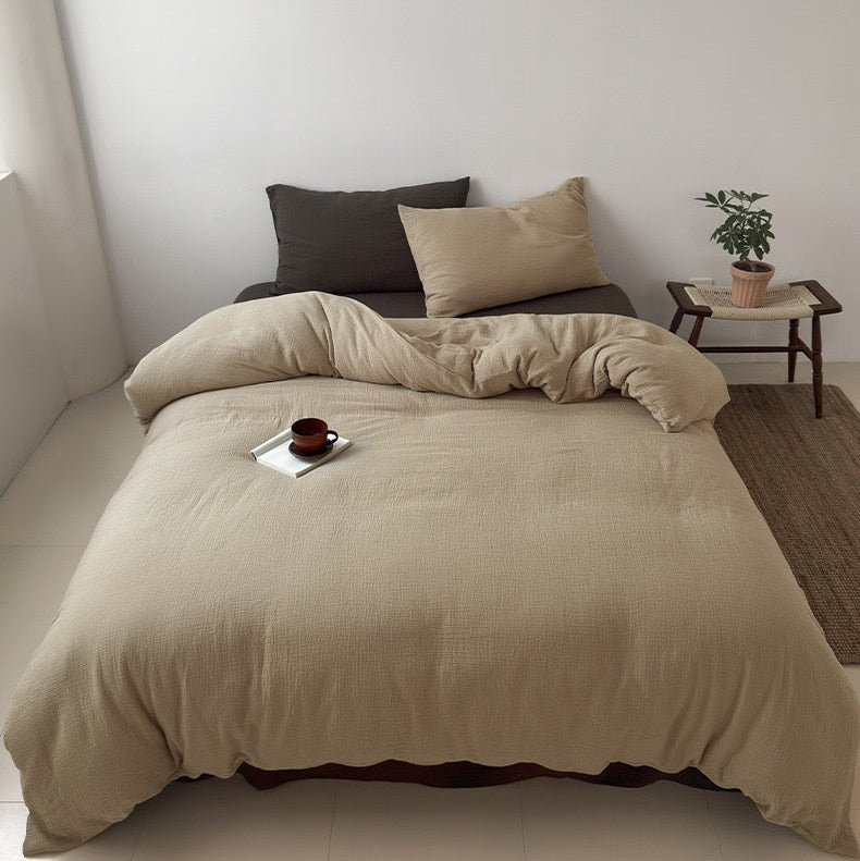 Premium Katoenen Beddengoed Set - 100% Katoen in 3 Maten