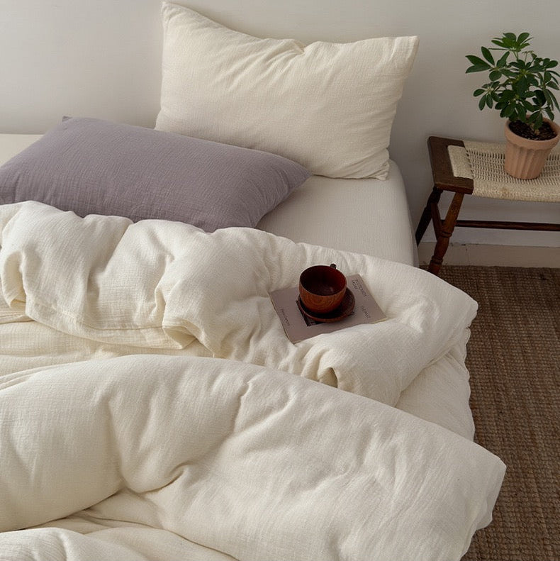 Premium Katoenen Beddengoed Set - 100% Katoen in 3 Maten