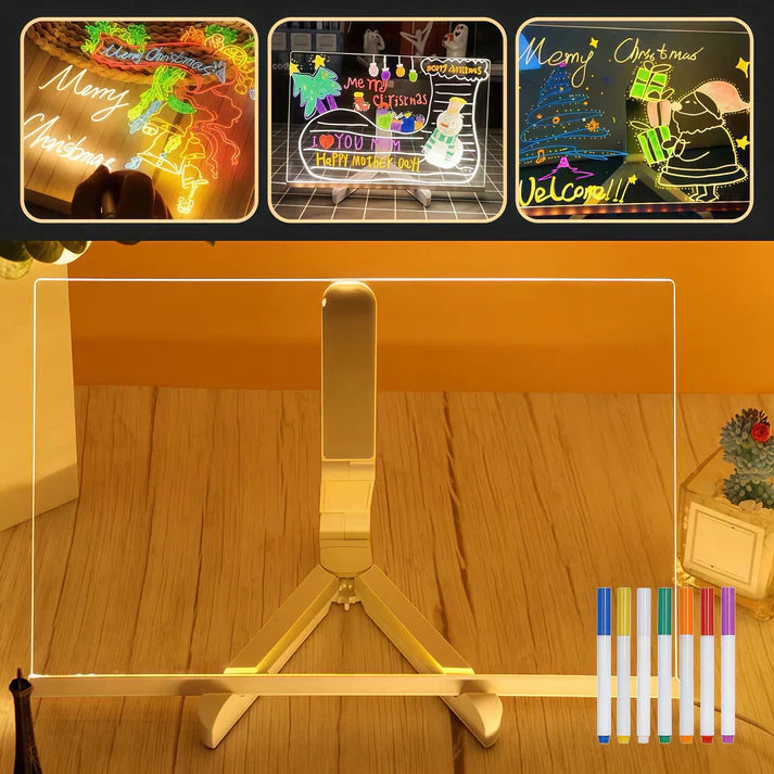 IllumiSchrijf LED Tekenbord – Herbruikbaar Lichtbord voor Creatieve Geesten