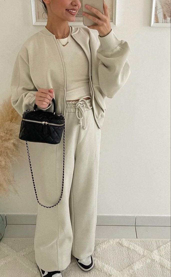 NoraLuxe Dames Trainingspak – Comfortabele Sweater & Broek Set voor Herfst en Winter