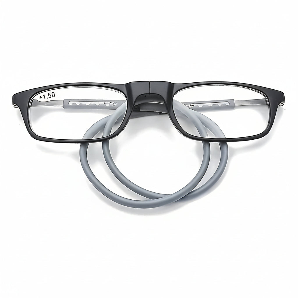 Magnetische Leesbril met Nekkoord – Handsfree Lezen met Modern Design