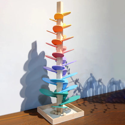 Regenklank Speeltoren – Educatieve Houten Knikkertoren voor Kinderen