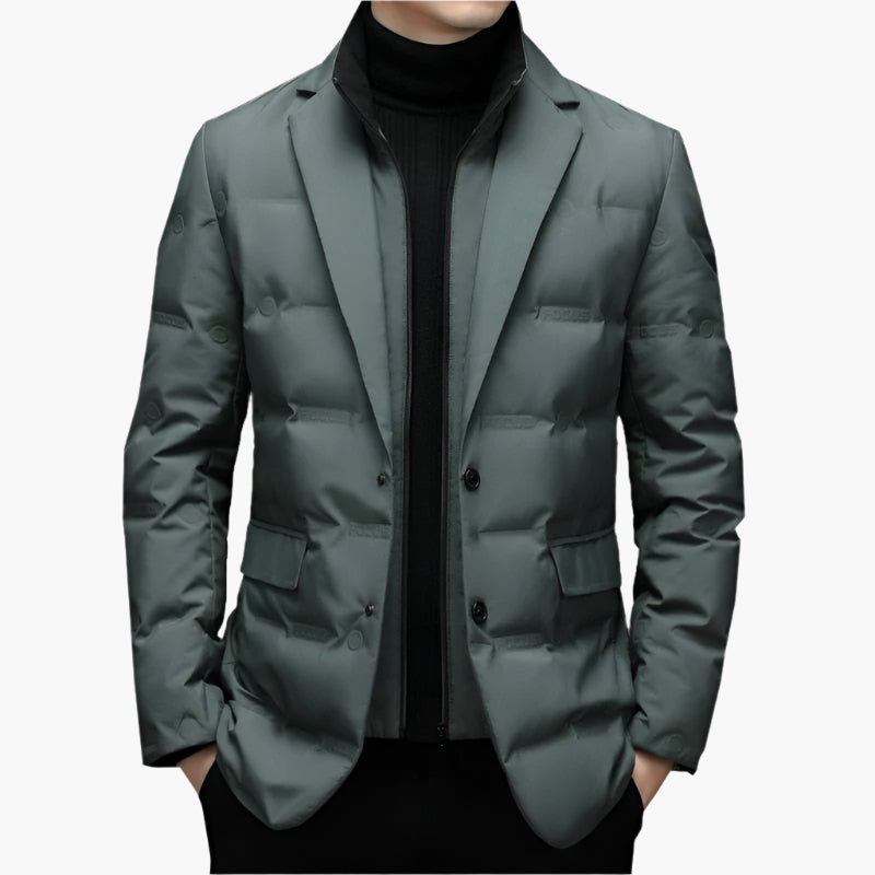 Gevoerde Slim Fit Herenblazer – Winterstijl met Comfort
