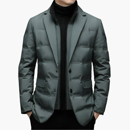 Gevoerde Slim Fit Herenblazer – Winterstijl met Comfort