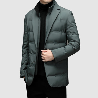 Gevoerde Slim Fit Herenblazer – Winterstijl met Comfort