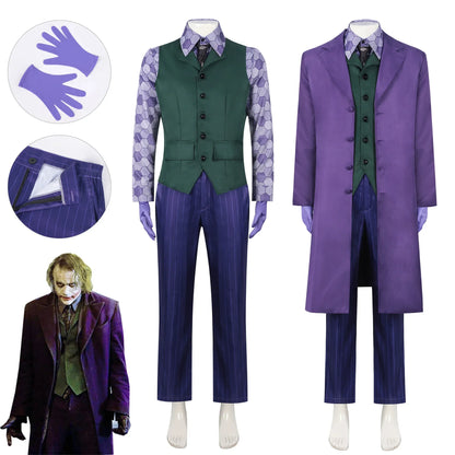 Clown Kostuum voor Volwassenen – Complete Set met Jas, Shirt, Vest en Stropdas