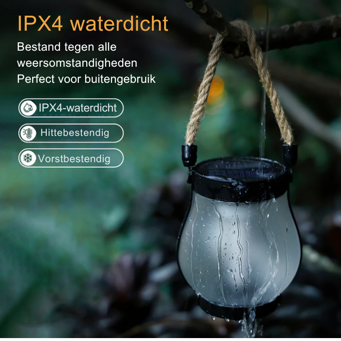 Solar vlamlantaarn voor tuin met waterdicht ontwerp en handvat