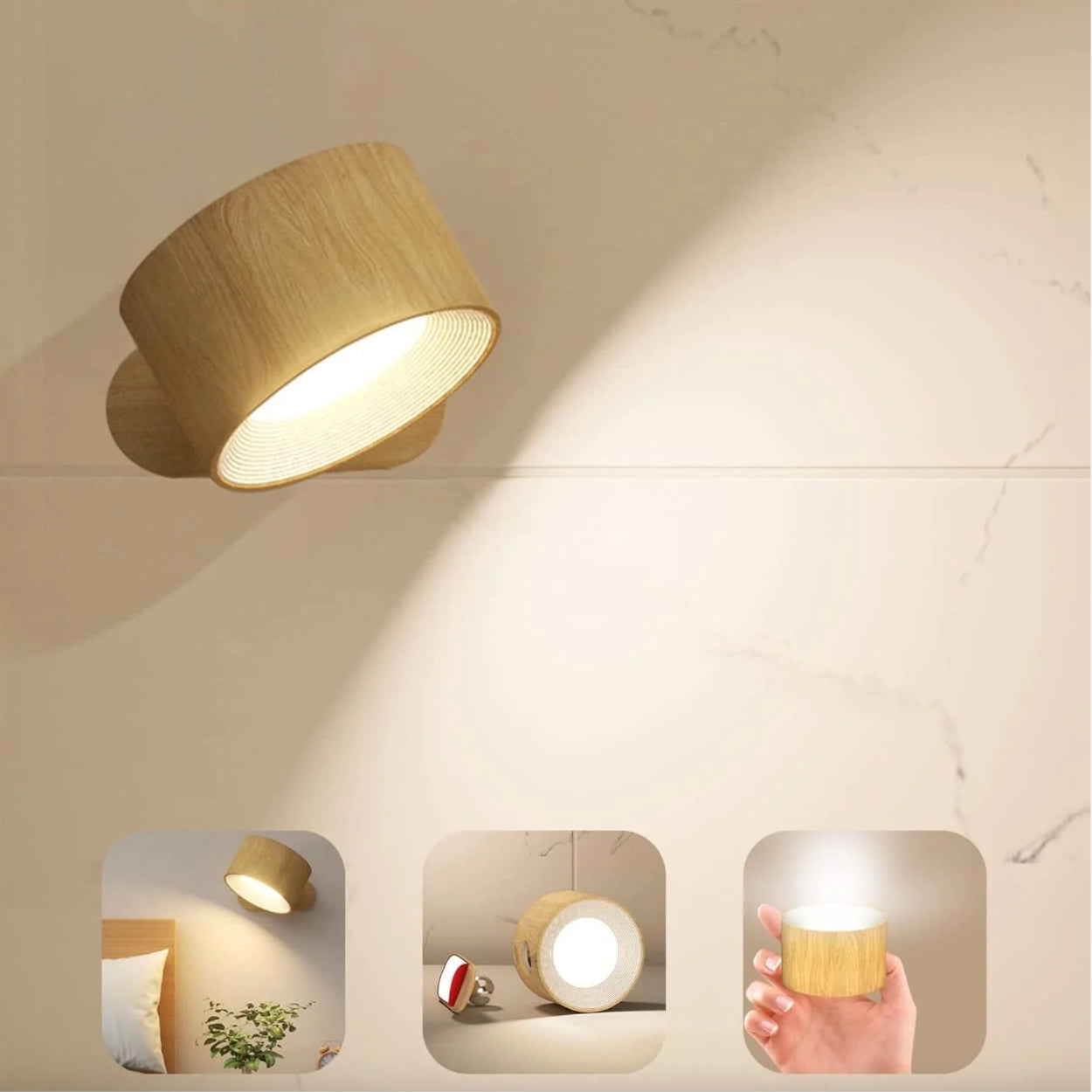 Kabellose Wandlamp met Magnetische Bevestiging