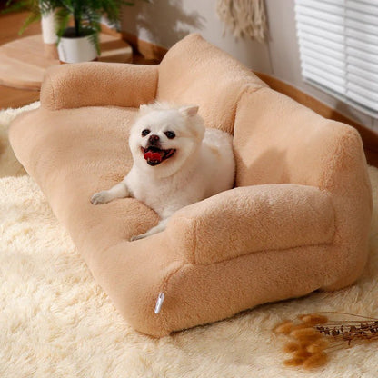 Kalmerende Pet Sofa – Orthopedisch Hondenbed met Verhoogde Randen en Machinewasbare Hoes voor Extra Comfort en Ondersteuning