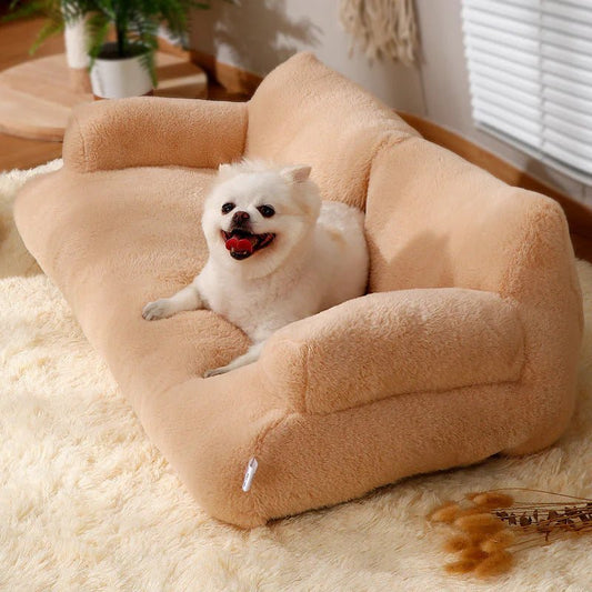 Kalmerende Pet Sofa – Orthopedisch Hondenbed met Verhoogde Randen en Machinewasbare Hoes voor Extra Comfort en Ondersteuning