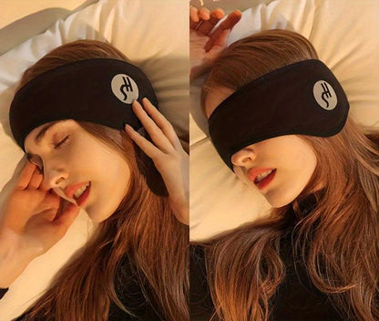 Katoenen slaapmasker met geluidsdichte oorkappen en set oordopjes