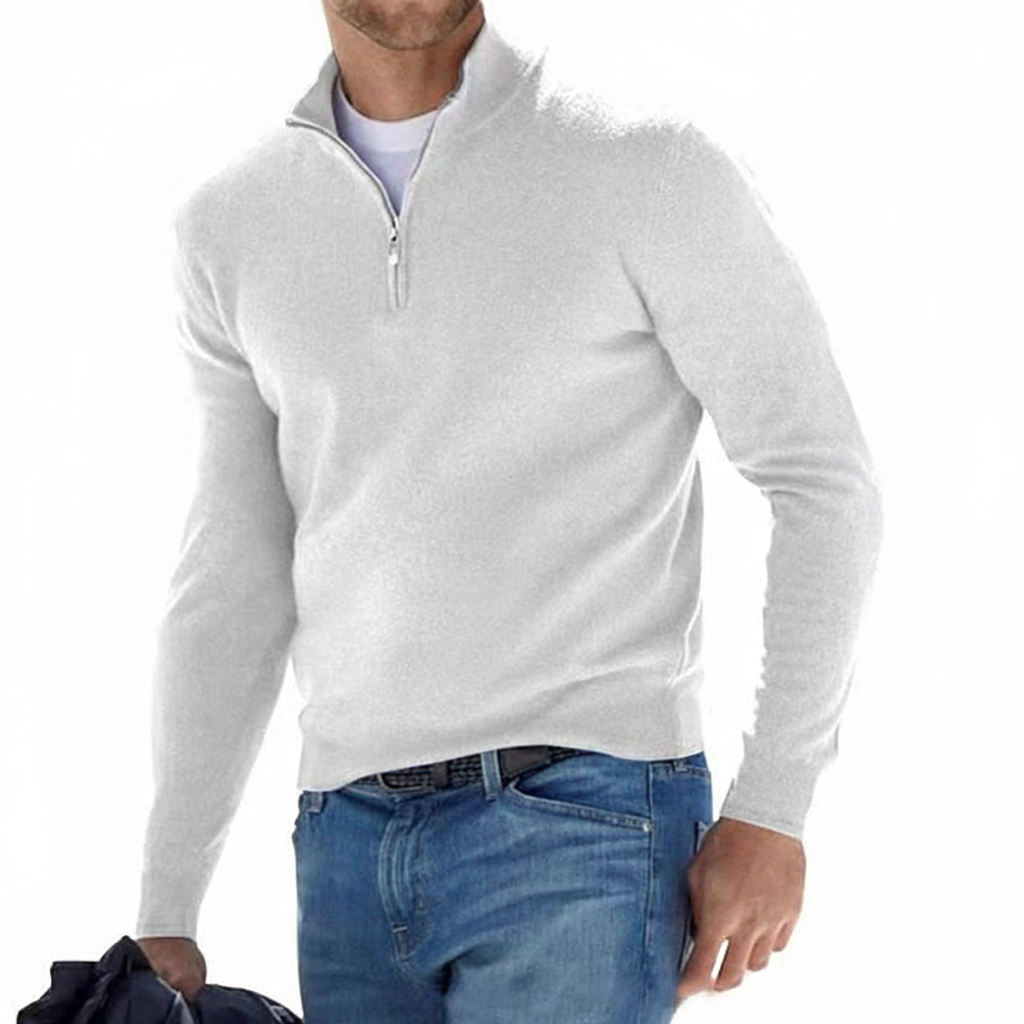 MerinoPullover V-RitsHeren – ademende herenpullover met moderne V-hals