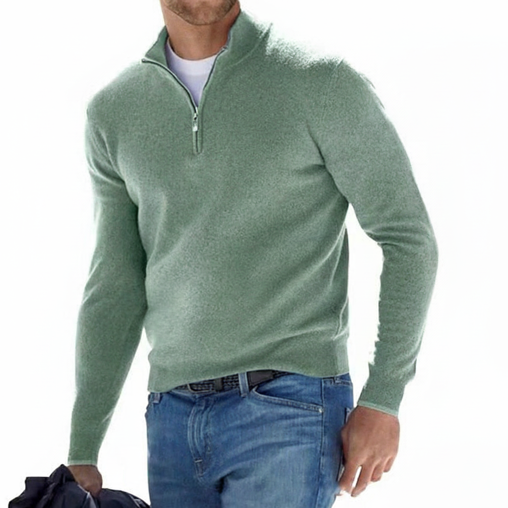 MerinoPullover V-RitsHeren – ademende herenpullover met moderne V-hals