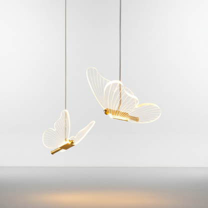 Vlinder LED Hanglamp - Warm Licht & Elegant Glasontwerp