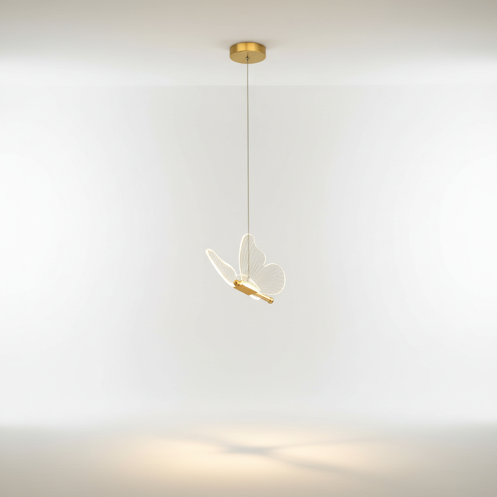 Vlinder LED Hanglamp - Warm Licht & Elegant Glasontwerp