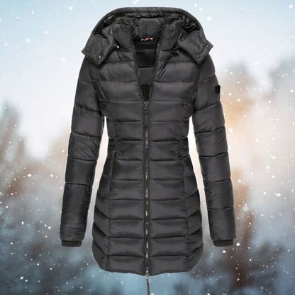 Warme Dames Winterjas met Capuchon – Middellange Comfortabele Jas voor Koude Dagen