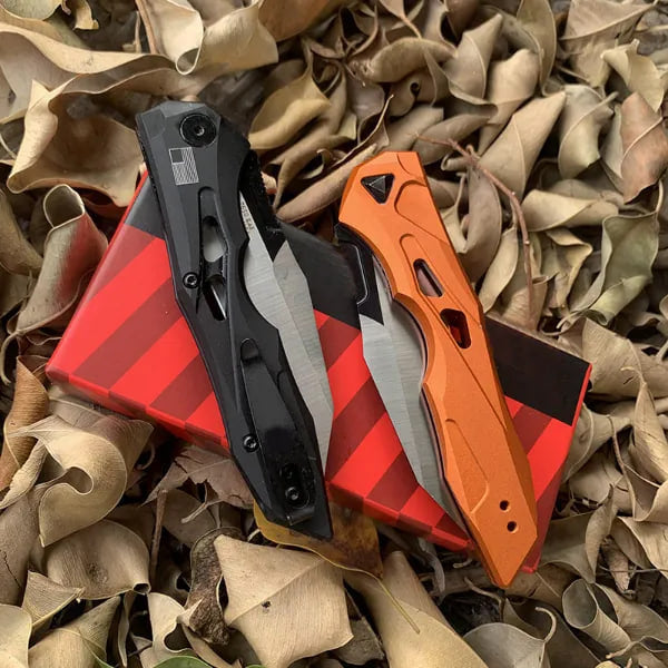 Compact Automatische Wharncliffe Vouwmes met Drukknopopening