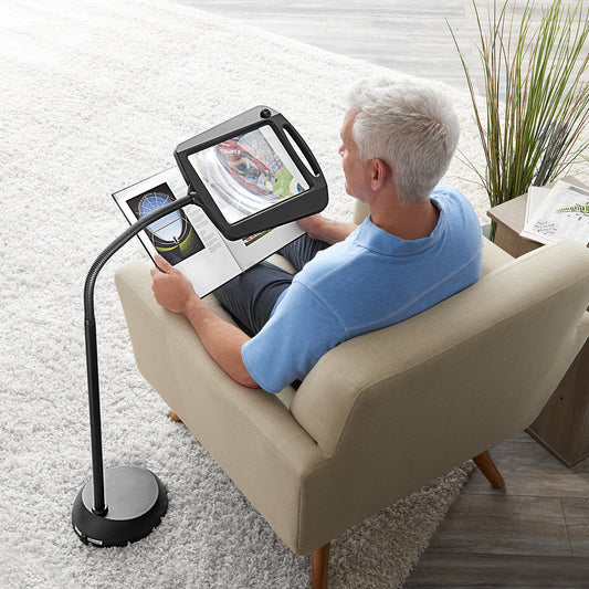 HelderZicht LED Leeslamp met Standloep en Vergroting