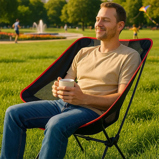 Lichtgewicht Opvouwbare Campingstoel – Oxford Stof & Aluminium – Compact & Comfortabel