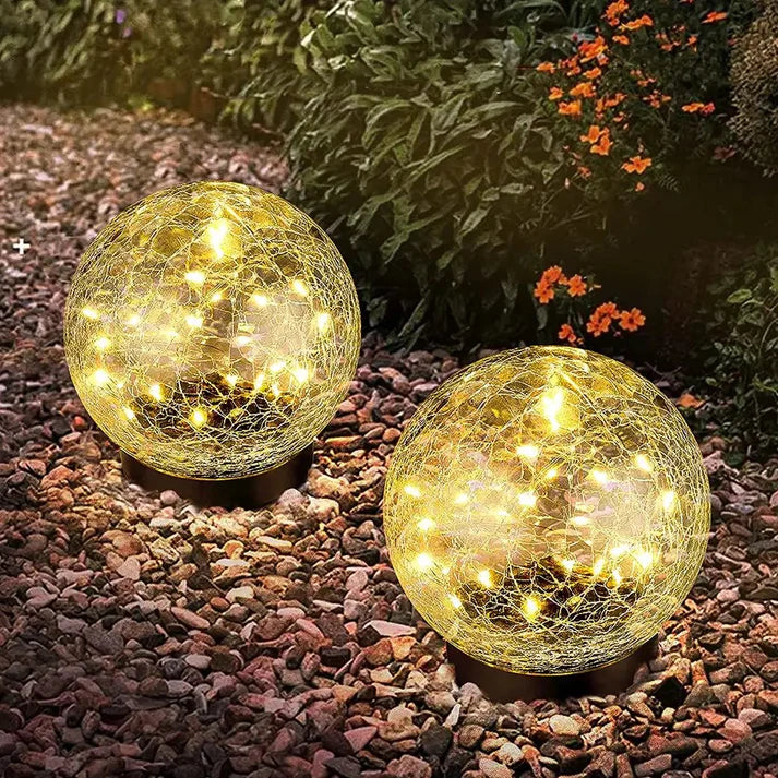 Elegante Zonne-Tuinbol - 30cm Bolvormige Tuinverlichting