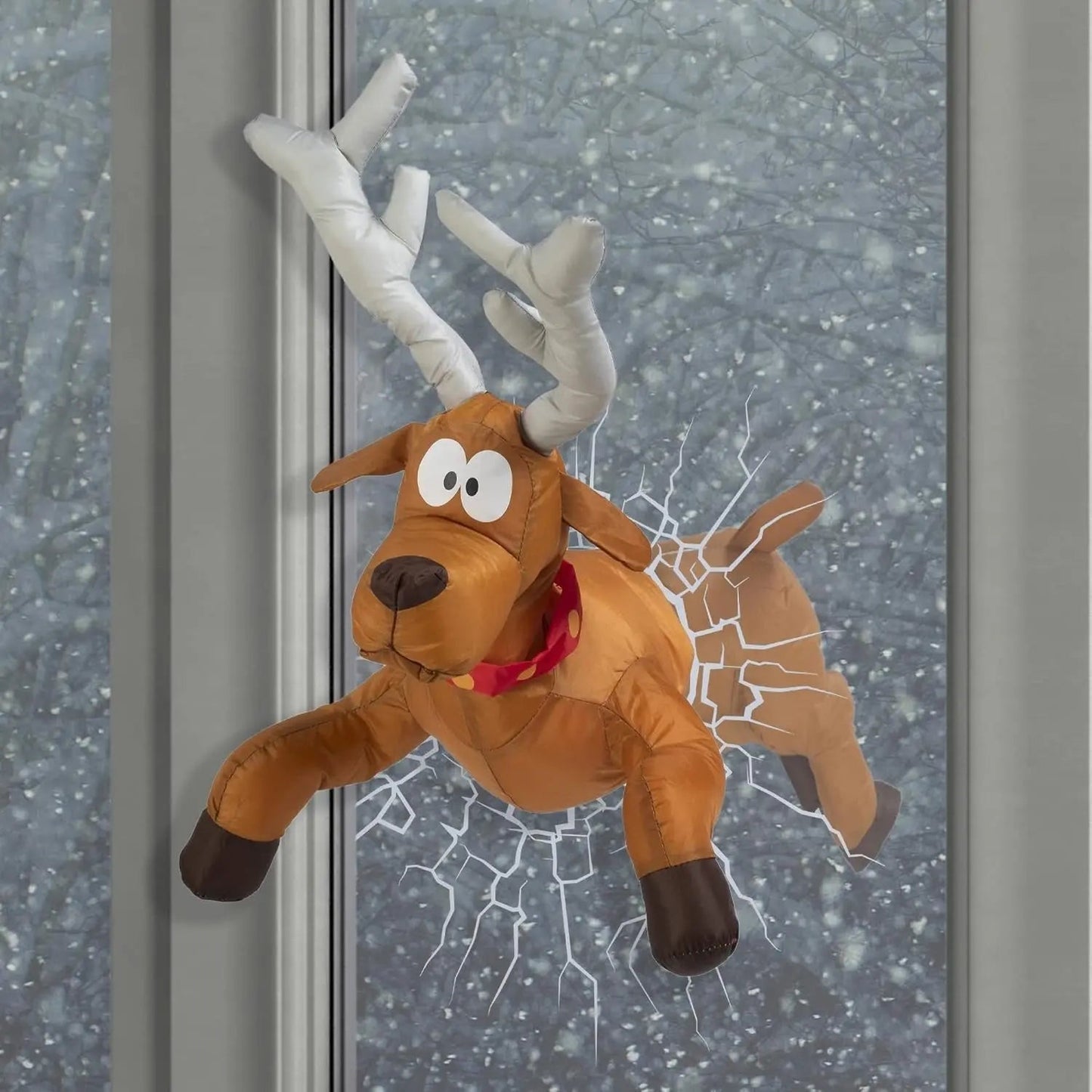 Vrolijke Kerst Raamfiguur ClausKlap – Bewegende Geluidgeactiveerde Decoratie