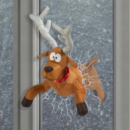 Vrolijke Kerst Raamfiguur ClausKlap – Bewegende Geluidgeactiveerde Decoratie