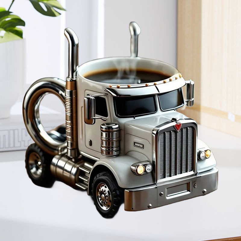 Luxe Keramische Vrachtwagen Koffiemok | Perfect Cadeau voor Vrachtwagenliefhebbers