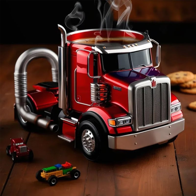 Luxe Keramische Vrachtwagen Koffiemok | Perfect Cadeau voor Vrachtwagenliefhebbers