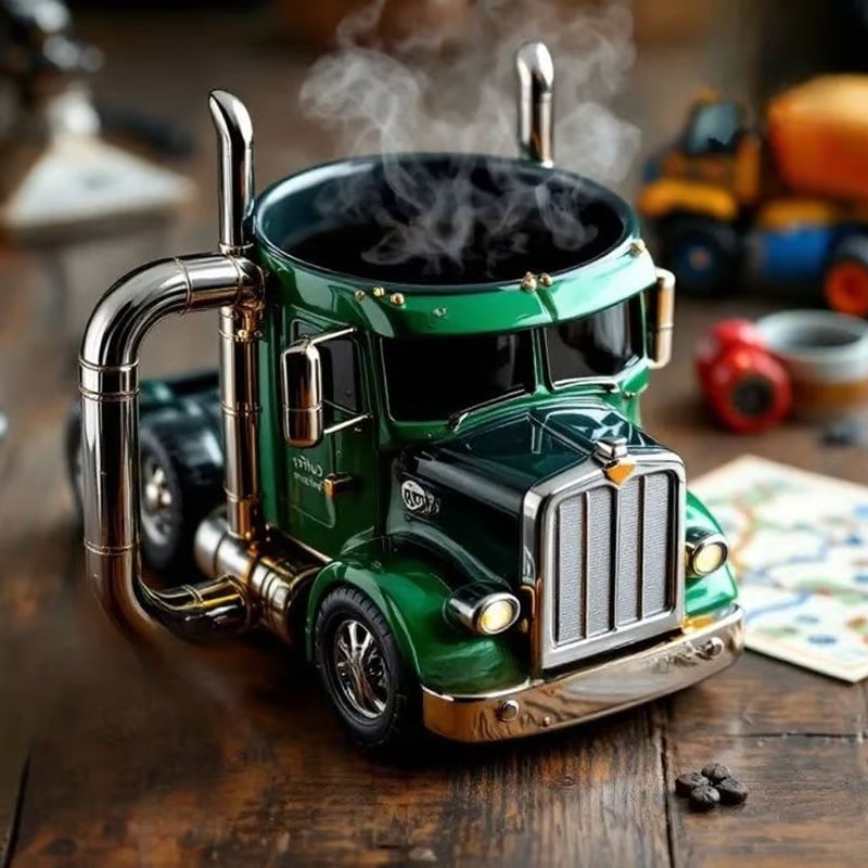 Luxe Keramische Vrachtwagen Koffiemok | Perfect Cadeau voor Vrachtwagenliefhebbers