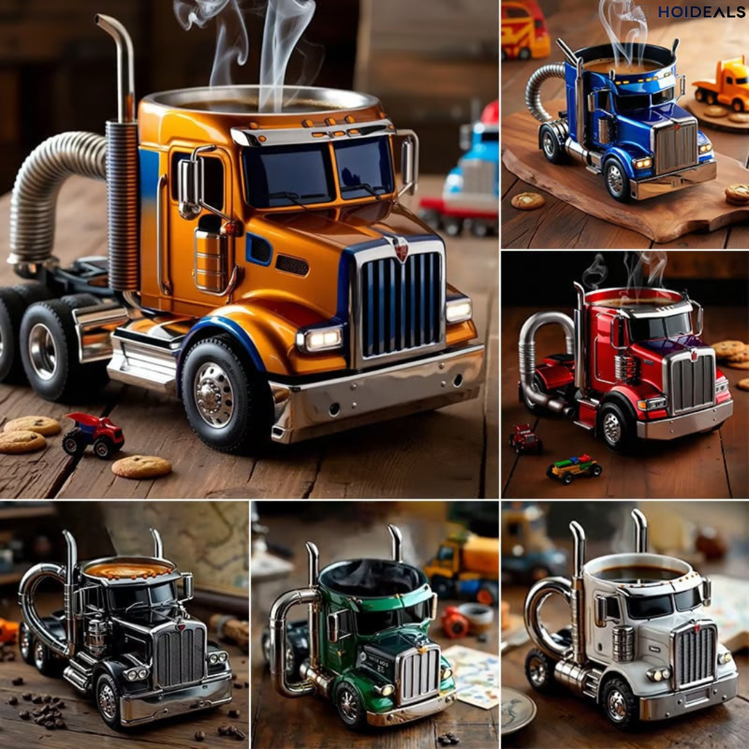 Luxe Keramische Vrachtwagen Koffiemok | Perfect Cadeau voor Vrachtwagenliefhebbers