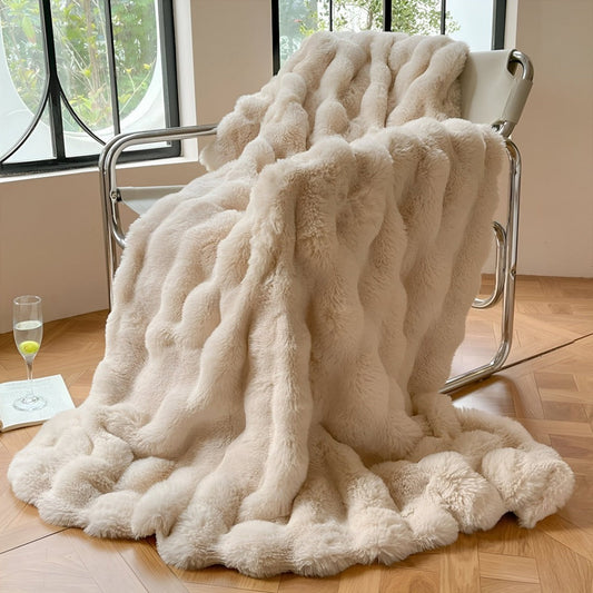 Pluizig Nepbont Reiskleed – Zachte en Wasbare Fleece Deken