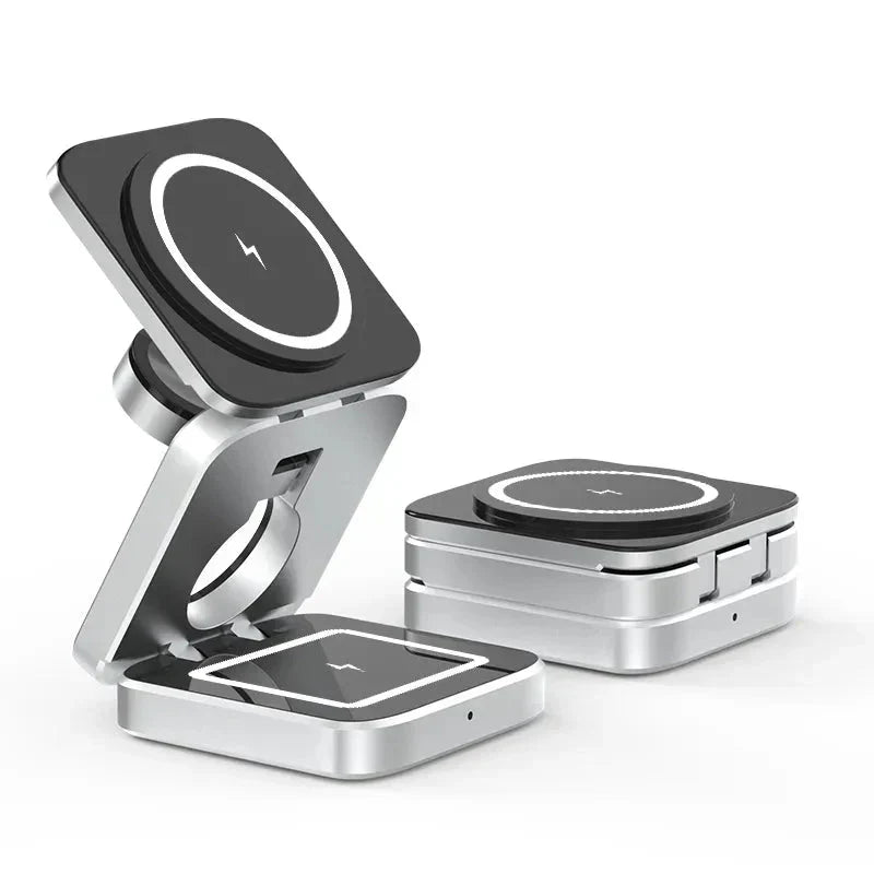 Vouwbare 3-in-1 Magnetische Draadloze Oplaadstation