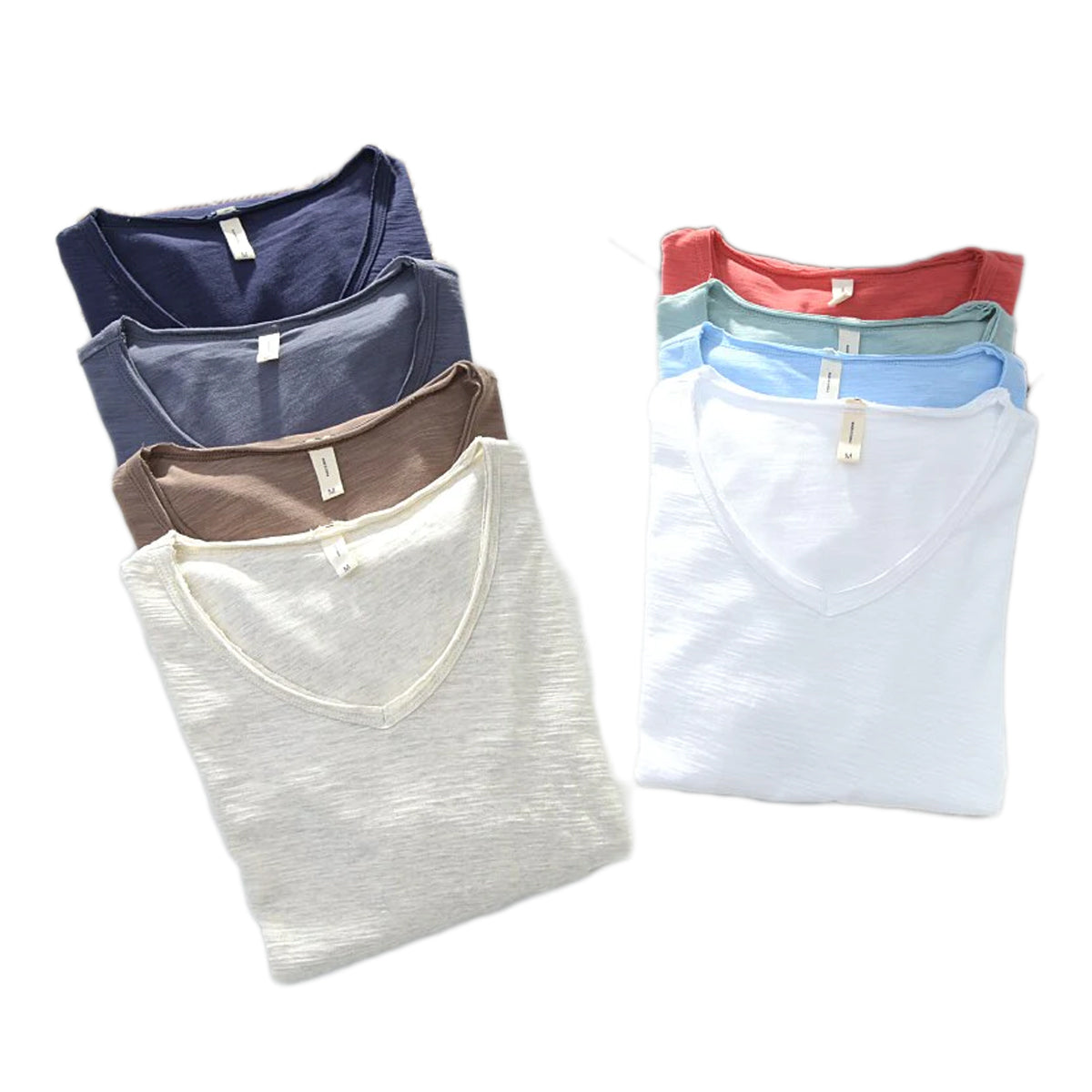 Linnen Katoenen V-Hals Shirt Heren – Ademend en Comfortabel
